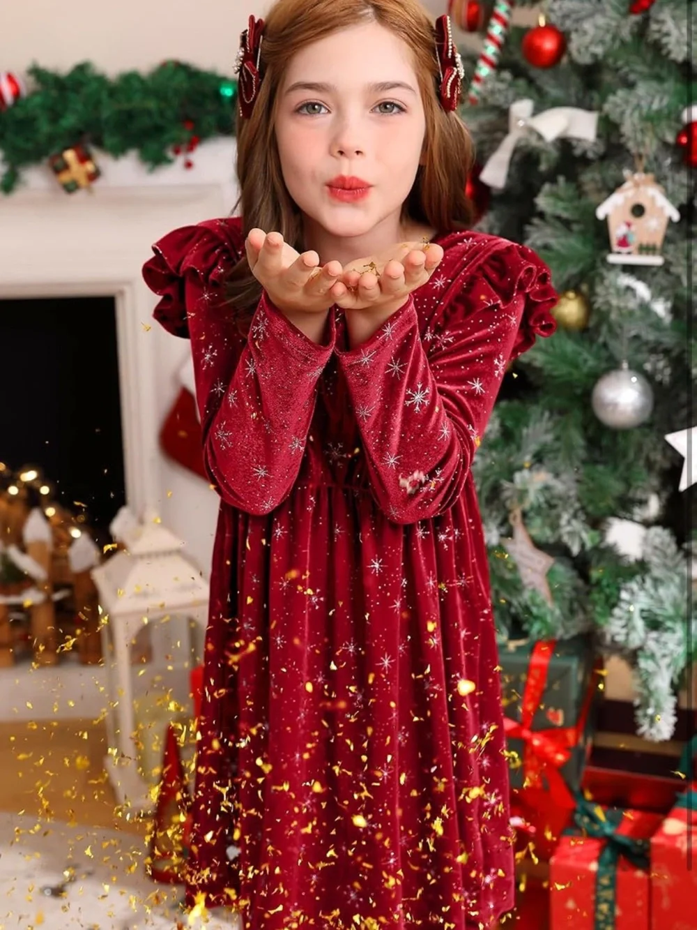 NWT‎ Velvet Snowflake Dress XL L77